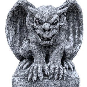 Concrete gargoyle mystic ornament massive Gargoyle figurine stone gargoyle backyard figurine grotesque statue lawn ornament image 7