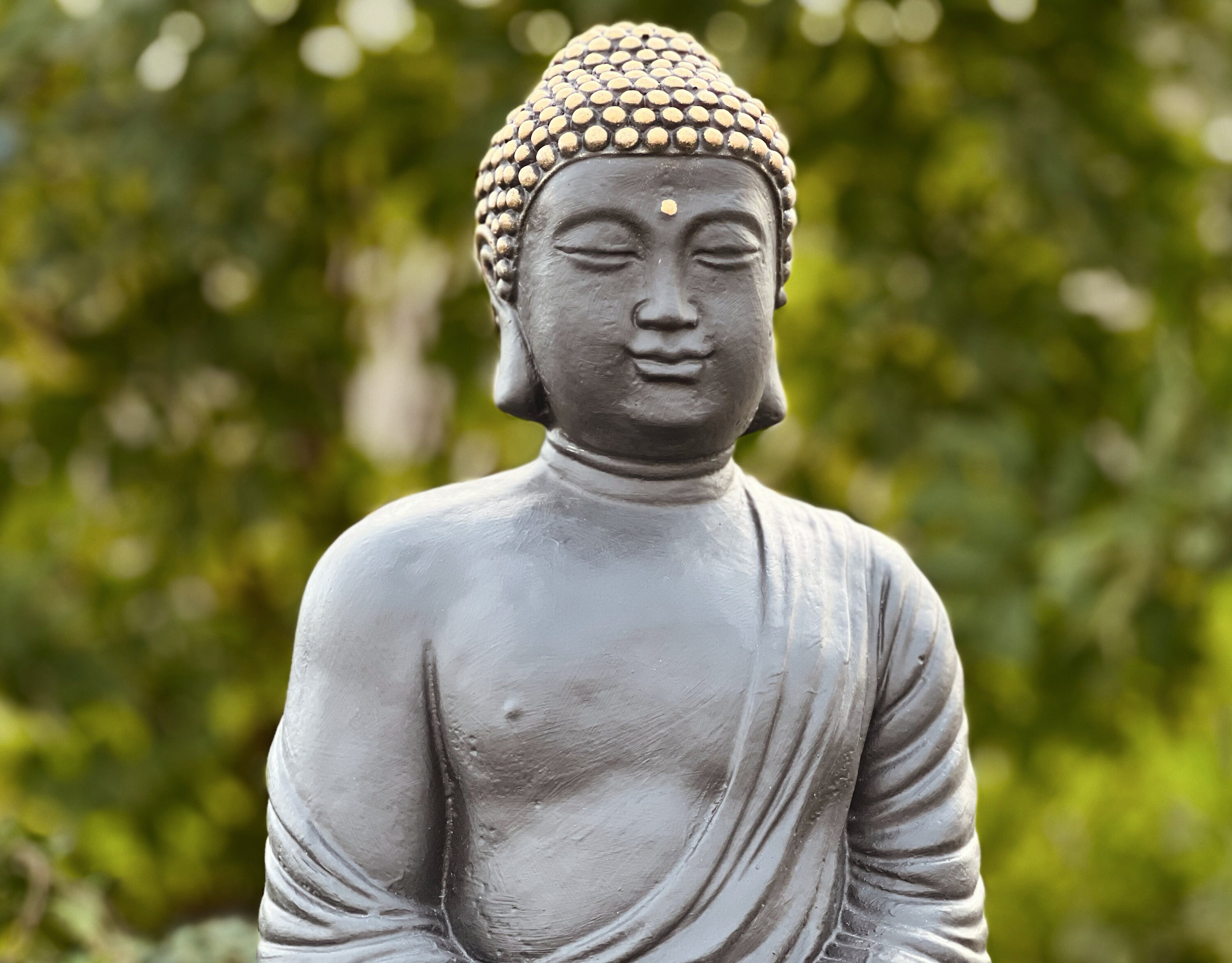 Buddha Figurine Stone Sitting Buddha, Religious Statues, Big Praying