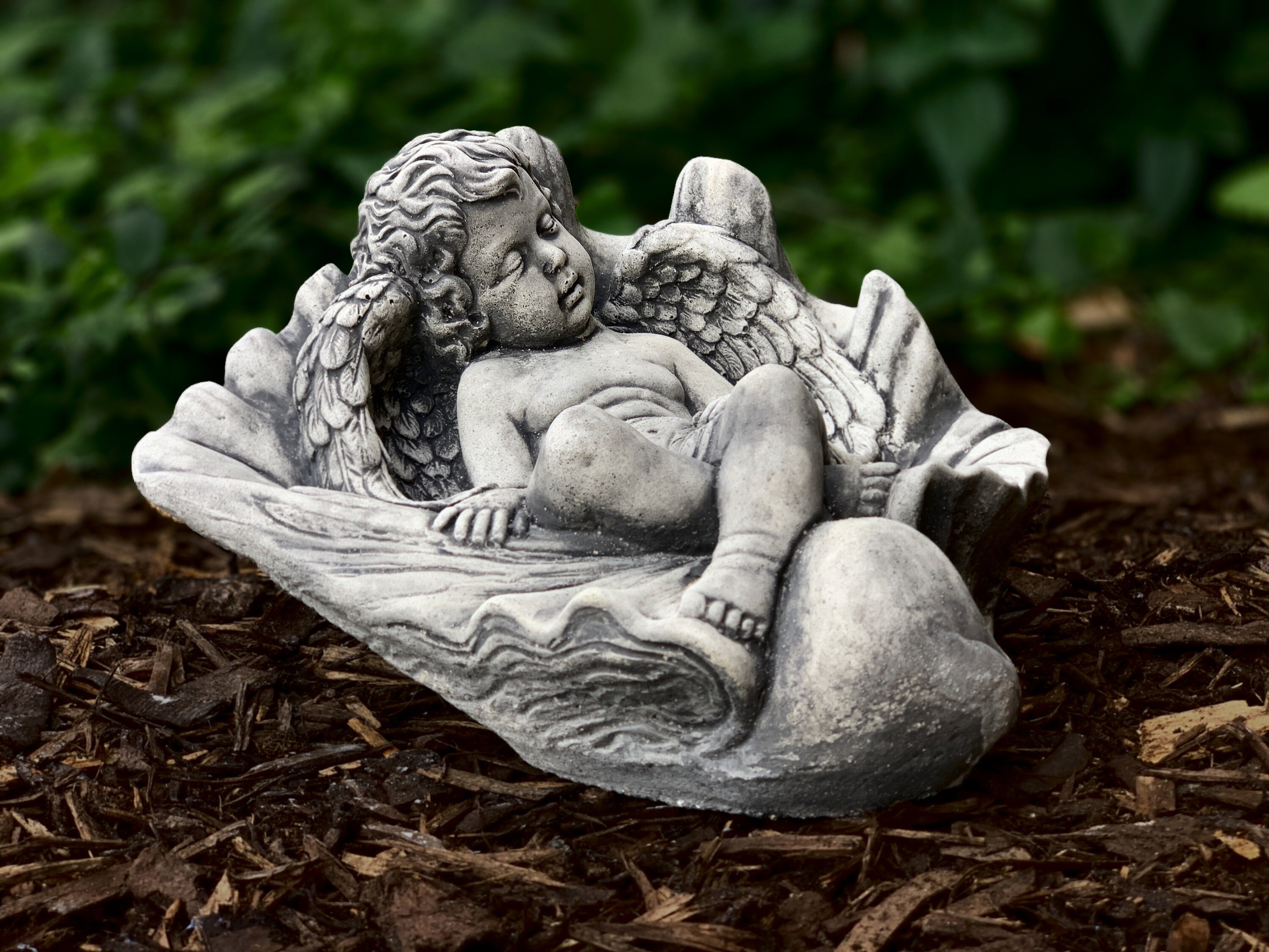 Sleeping Baby Angel Statue Outdoor Decor, Praying Angel Cherub Figurine ...