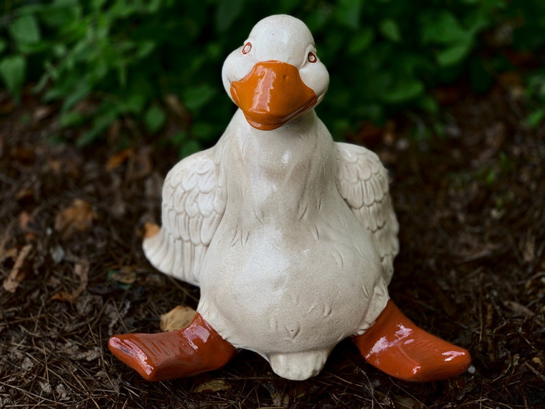 Concrete Duck Garden Statue, Stone Birds in Love, Cement Lovely Doves