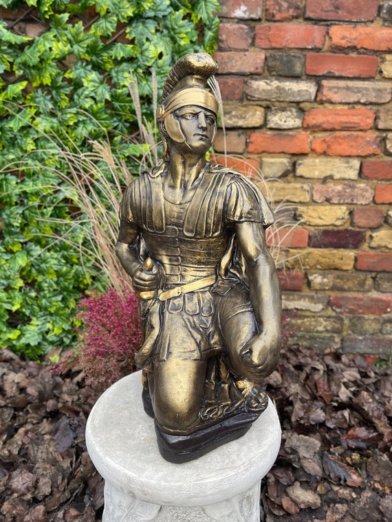 Knight Statue Roman Soldier Sculpture Garden Art Deco Statue | Etsy