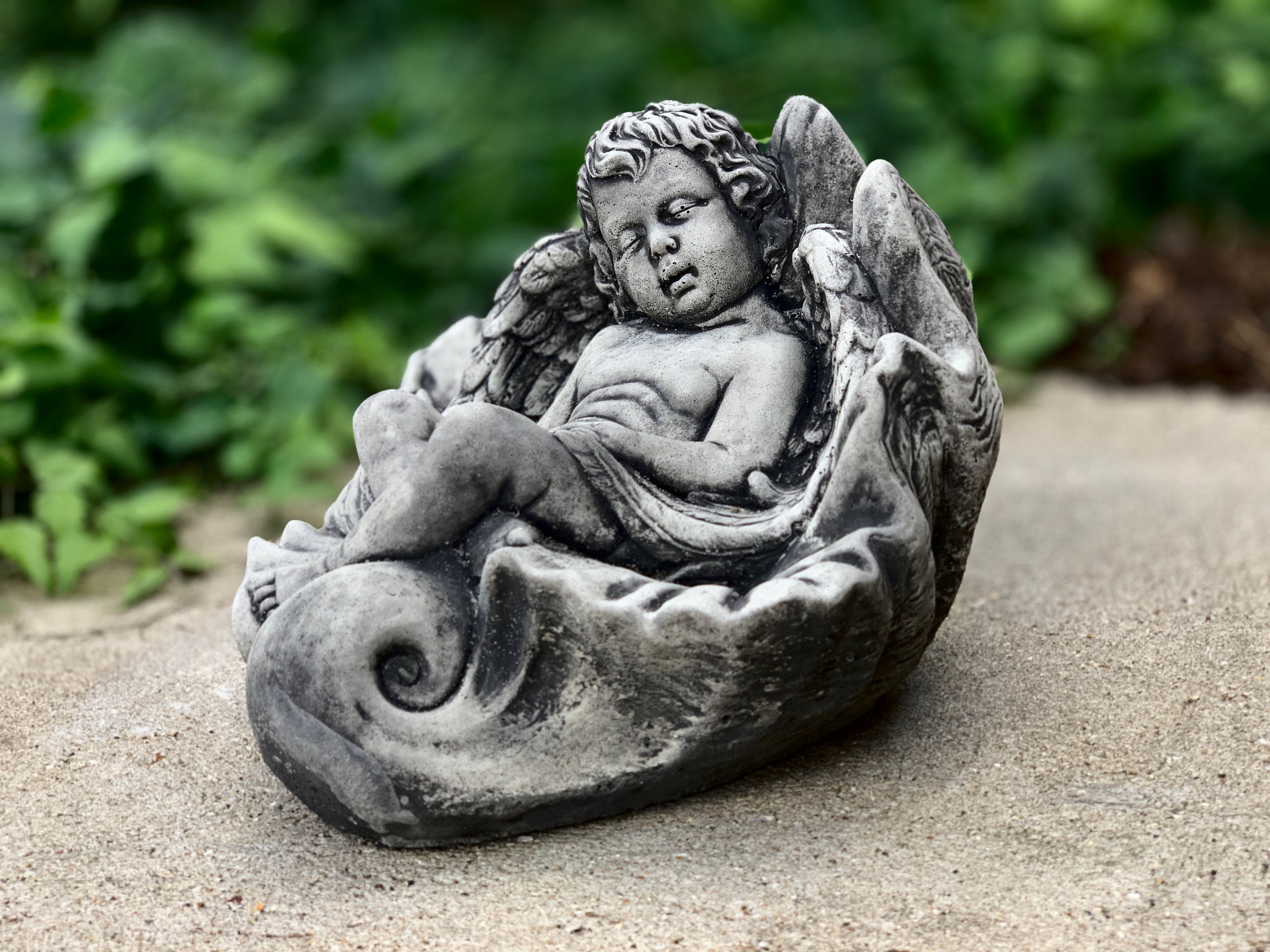 Sleeping Baby Angel Statue Outdoor Decor, Praying Angel Cherub Figurine ...