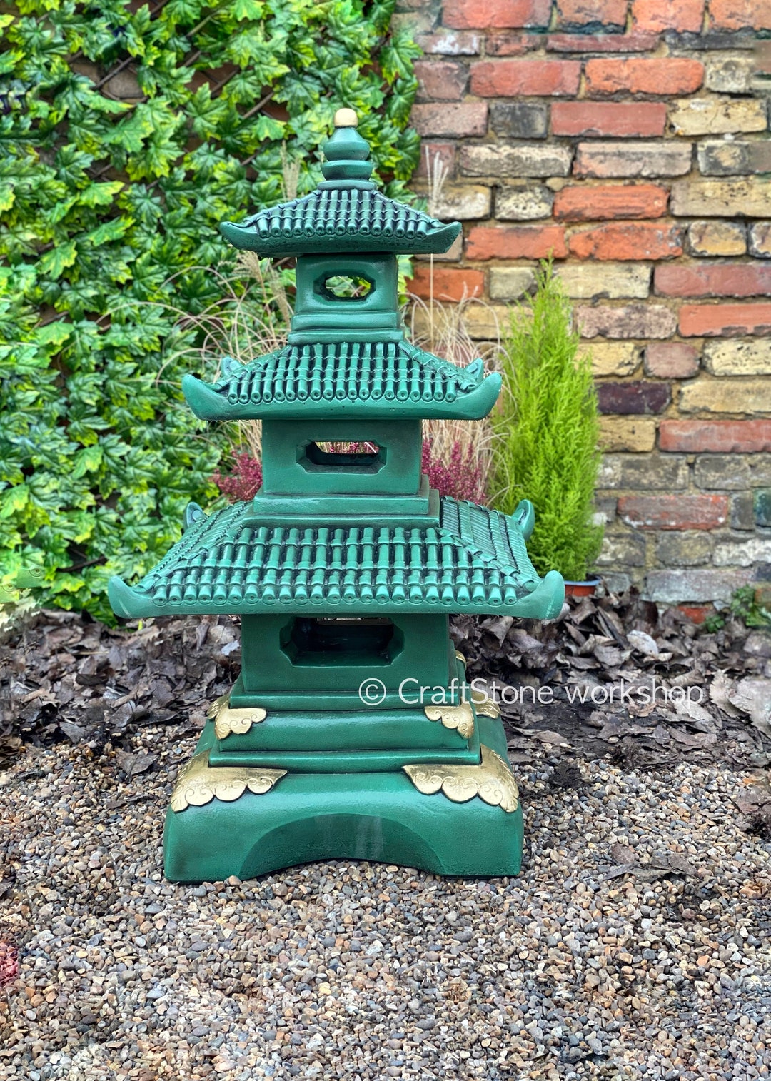 Stone Ornament Pagoda Statue Zen Garden Yard Sculpture Zen Etsy UK