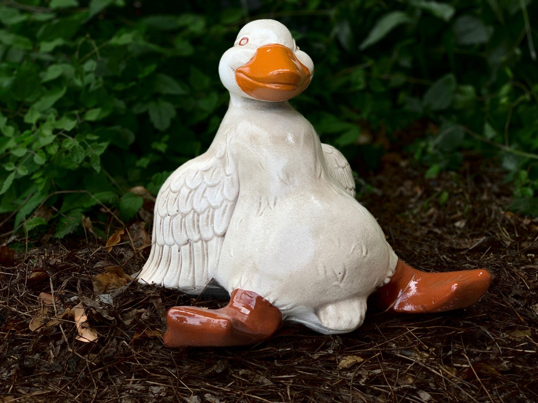 Concrete Duck Garden Statue, Stone Birds in Love, Cement Lovely Doves