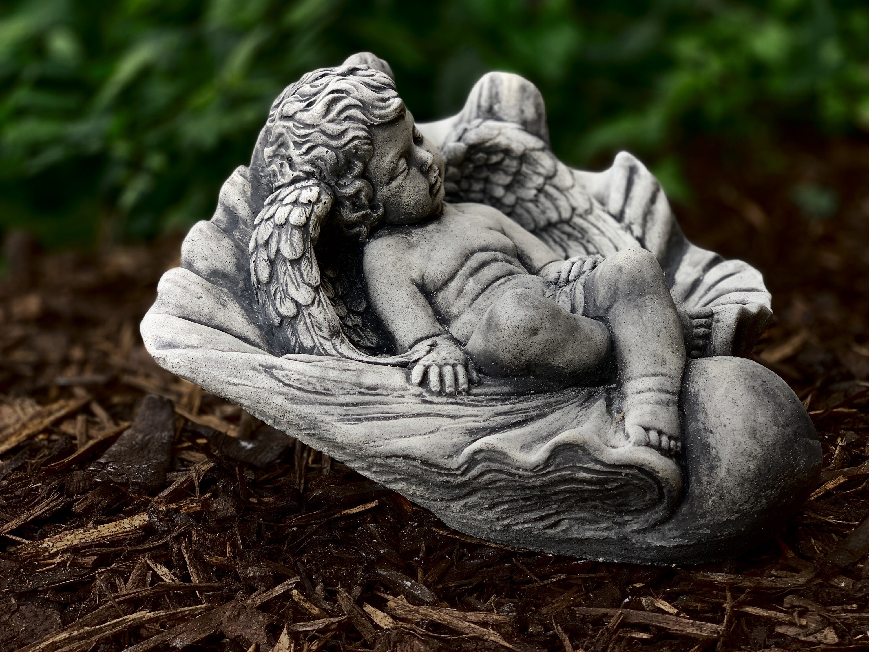 Sleeping Baby Angel Statue Outdoor Decor, Praying Angel Cherub Figurine ...
