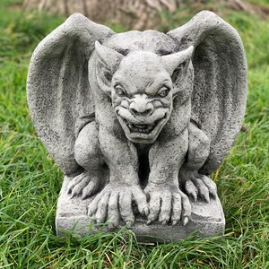 Concrete gargoyle mystic ornament massive Gargoyle figurine stone gargoyle backyard figurine grotesque statue lawn ornament image 6