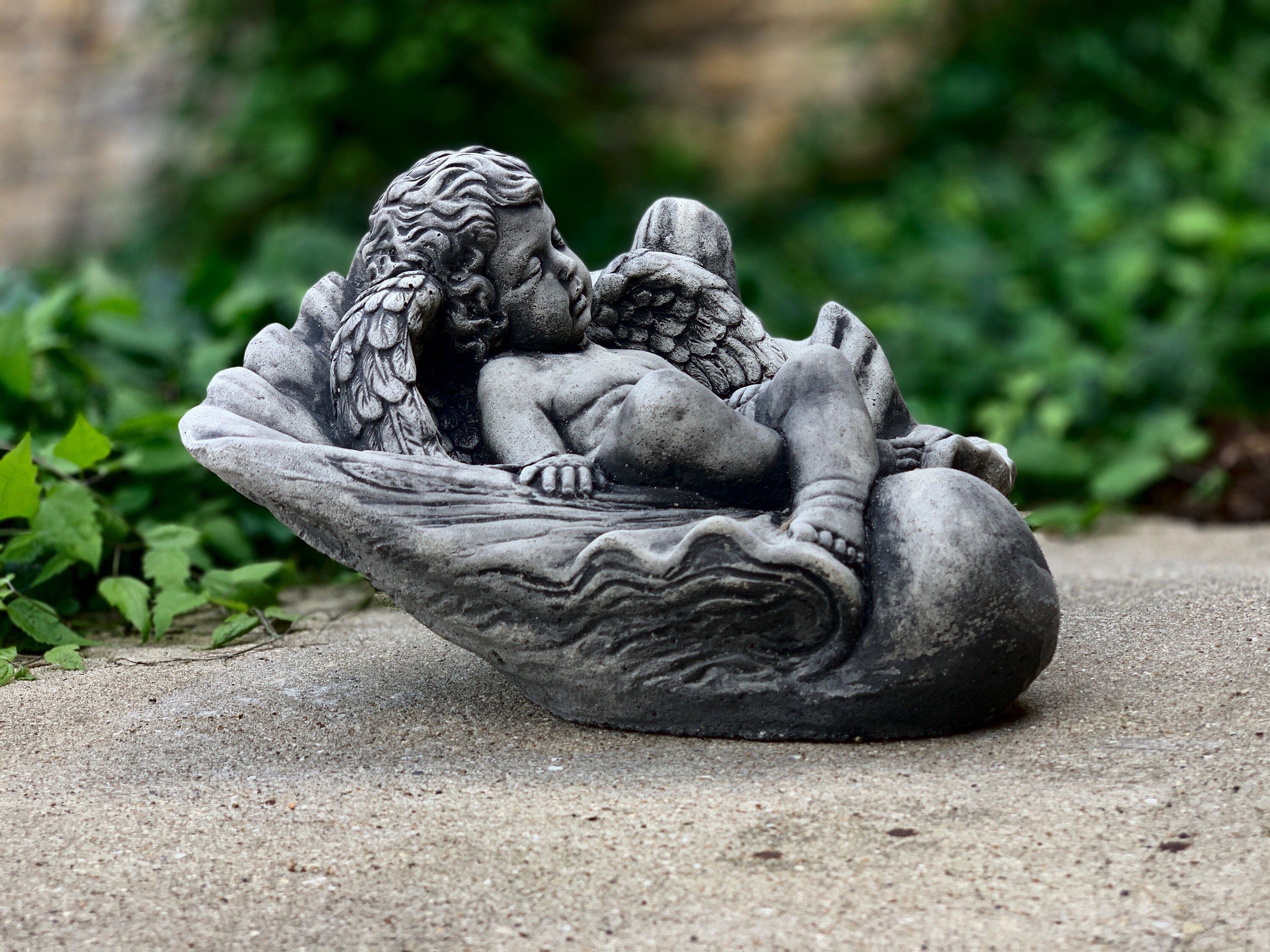 Sleeping Baby Angel Statue Outdoor Decor, Praying Angel Cherub Figurine ...