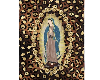 Our Lady of Guadalupe Velveteen Plush Blanket | Religious Gift