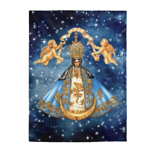 Virgen de San Juan de los Lagos / Velveteen Plush Blanket / Virgen de San Juan / Amor y Fe / Regalo Religioso / Cumpleaños/ Ocasión Especial