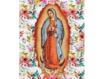 Our Lady of Guadalupe Plush Blanket | Virgen Mary Velveteen Throw