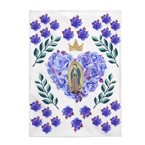 Our Lady of Guadalupe | Velveteen Plush Blanket | Virgen Mary | Virgen de Guadalupe | Love & Faith | Religious Gift | Birthday | Christmas