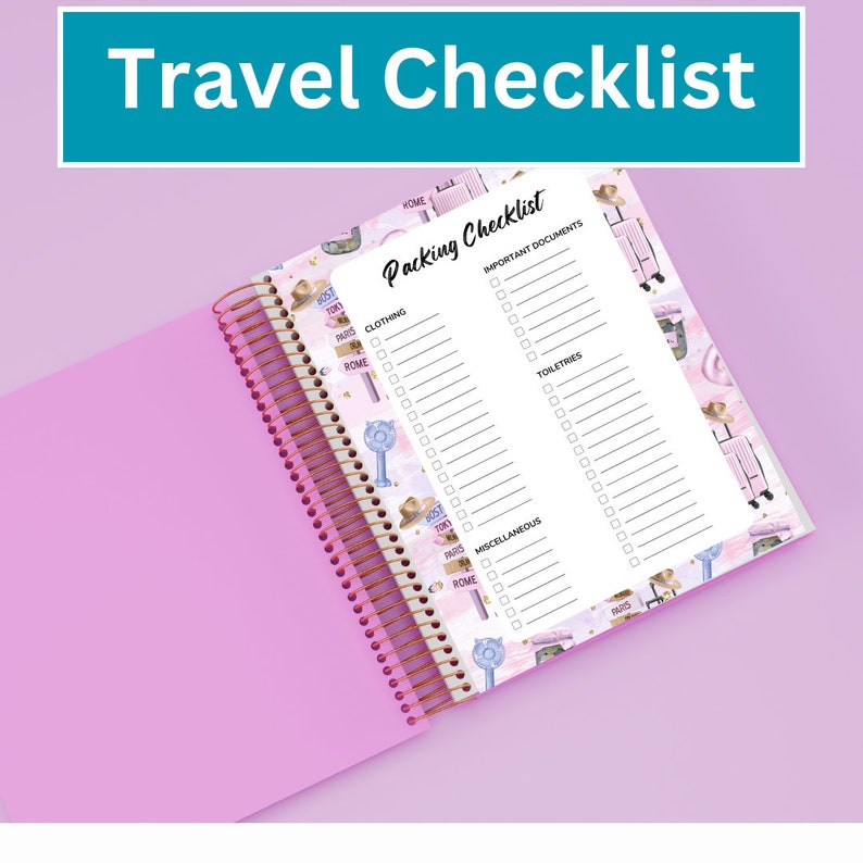 Editable Travel Packing List Printable Packing List Etsy Editable Travel Packing List Printable Packing List Etsy