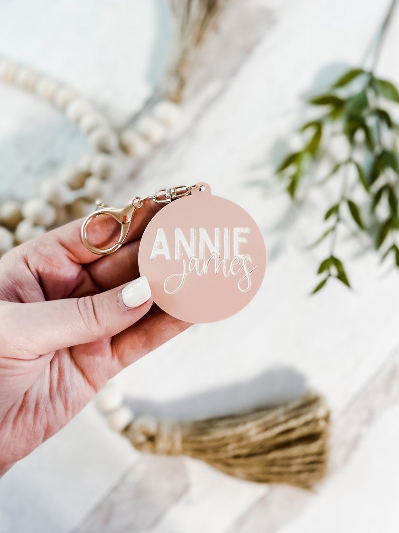 Diaper Bag Name Tag Backpack Name Tag Custom Name Keychain Etsy