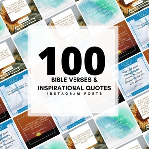 100 Bible Verses and Inspirational Instagram Posts, Church Posts for instagram