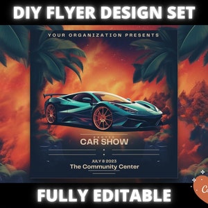 DIY Exotic Car Show Flyer, Car Show flyer template