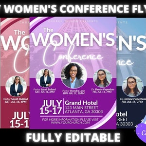 Women&#39;s Church Conference Flyer, Women&#39;s Leadership Conference Flyer