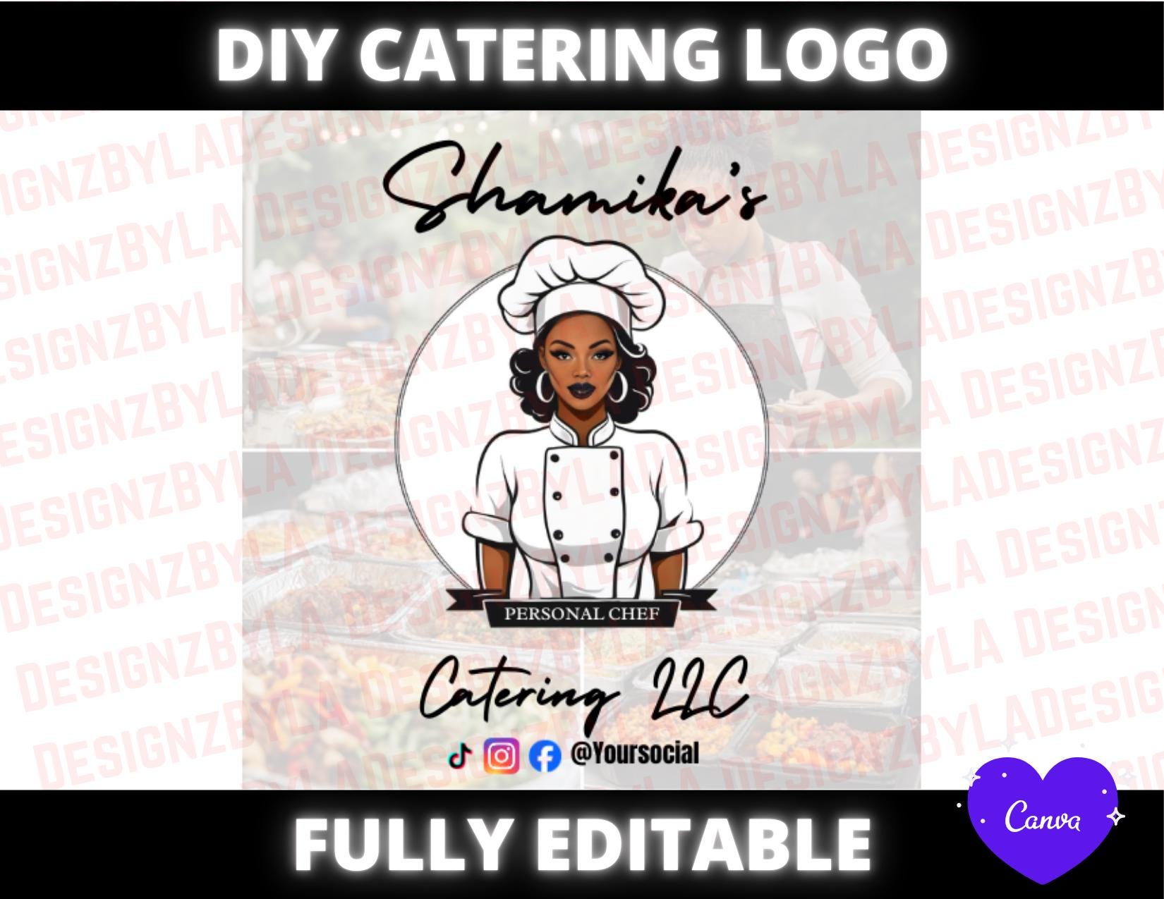 25+ catering logo design ideas - custom templates &... Editable Catering Logo Template - DIY Canva Design-soul Food Cuisine ...