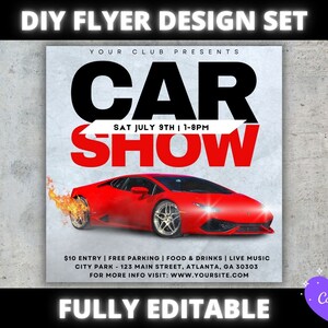 DIY Car Show Flyer, Car Show flyer template