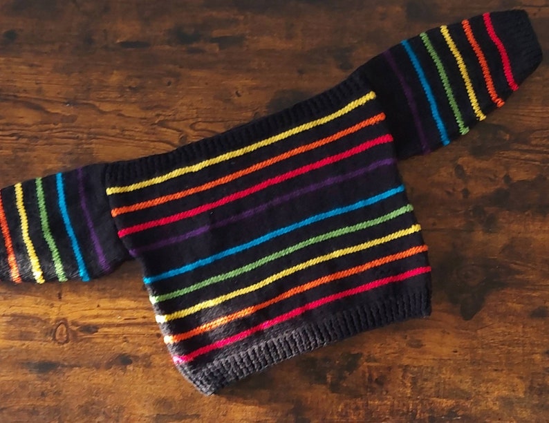 black rainbow jumper