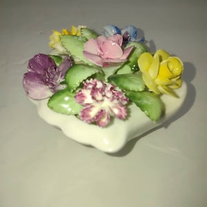 Royal Adderley Flowers in a Shell Bone China Vintage