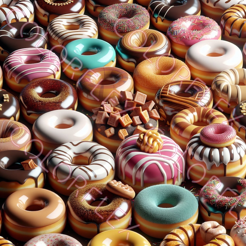 Fancy-donuts(22) - High Resolution Vector File -instant Digital ...