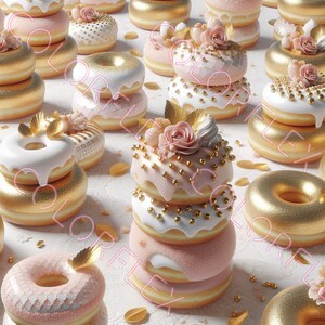 Donuts - High Resolution Vector File -Instant Digital Download - Printable for Vinyl Sublimation or Print for an image