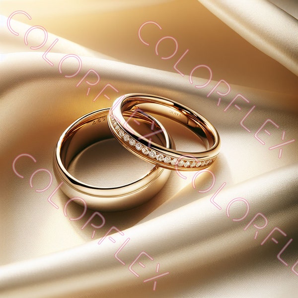 Wedding-Rings(4) - High Resolution Vector File -Instant Digital Download - Printable for Vinyl Sublimation or Print for an image