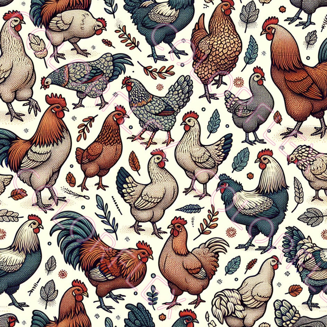 Chickens(1) - High Resolution Vector File -instant Digital Download ...