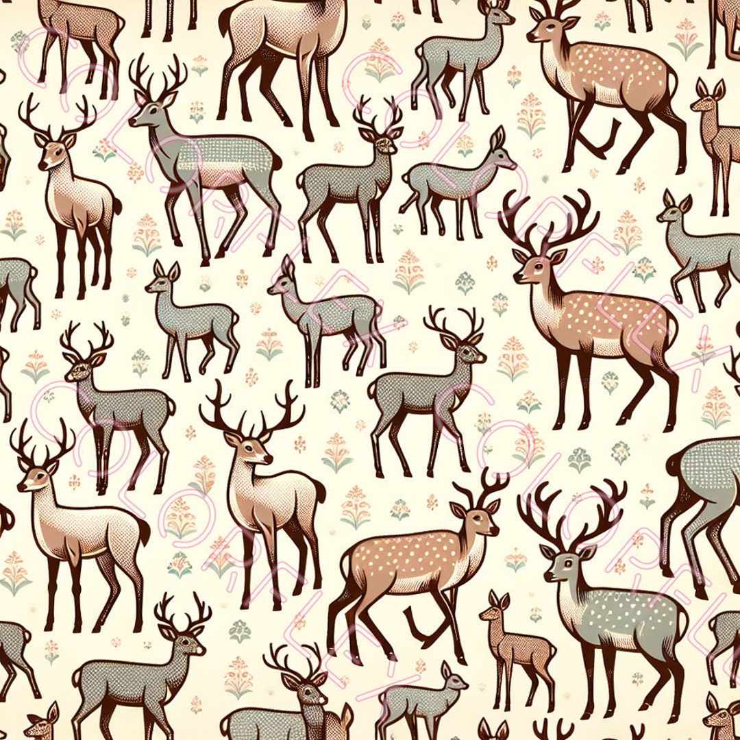 Deer-print14 High Resolution Vector File instant Digital Download ...