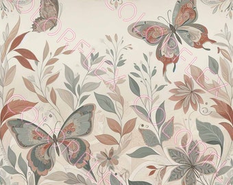 Muted Floral Boho Fabric - Perfect for Sewing & Crafts (Multiple Colors!)