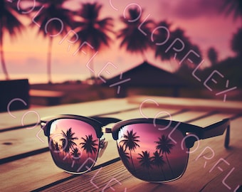 Island Vibes: gafas de sol para los días de playa (Palm Tree Paradise)