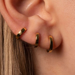 Dainty Gold Huggie Hoop Earrings