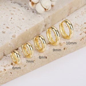 18K Gold Huggie Hoop Earrings, 925 Sterling Silver Huggie Hoop Earrings, Cartilage Hoops, Gold Conch Hoop Earrings, Second Hole Hoop Earring