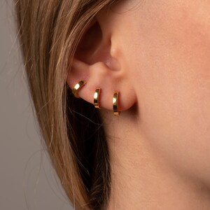 925 Sterling Silver Cute Huggie Hoop Earring