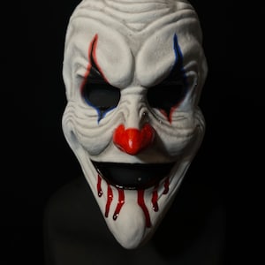 Demi-masque de clown | masque en latex, masque effrayant, masque de clown, masque d'Halloween