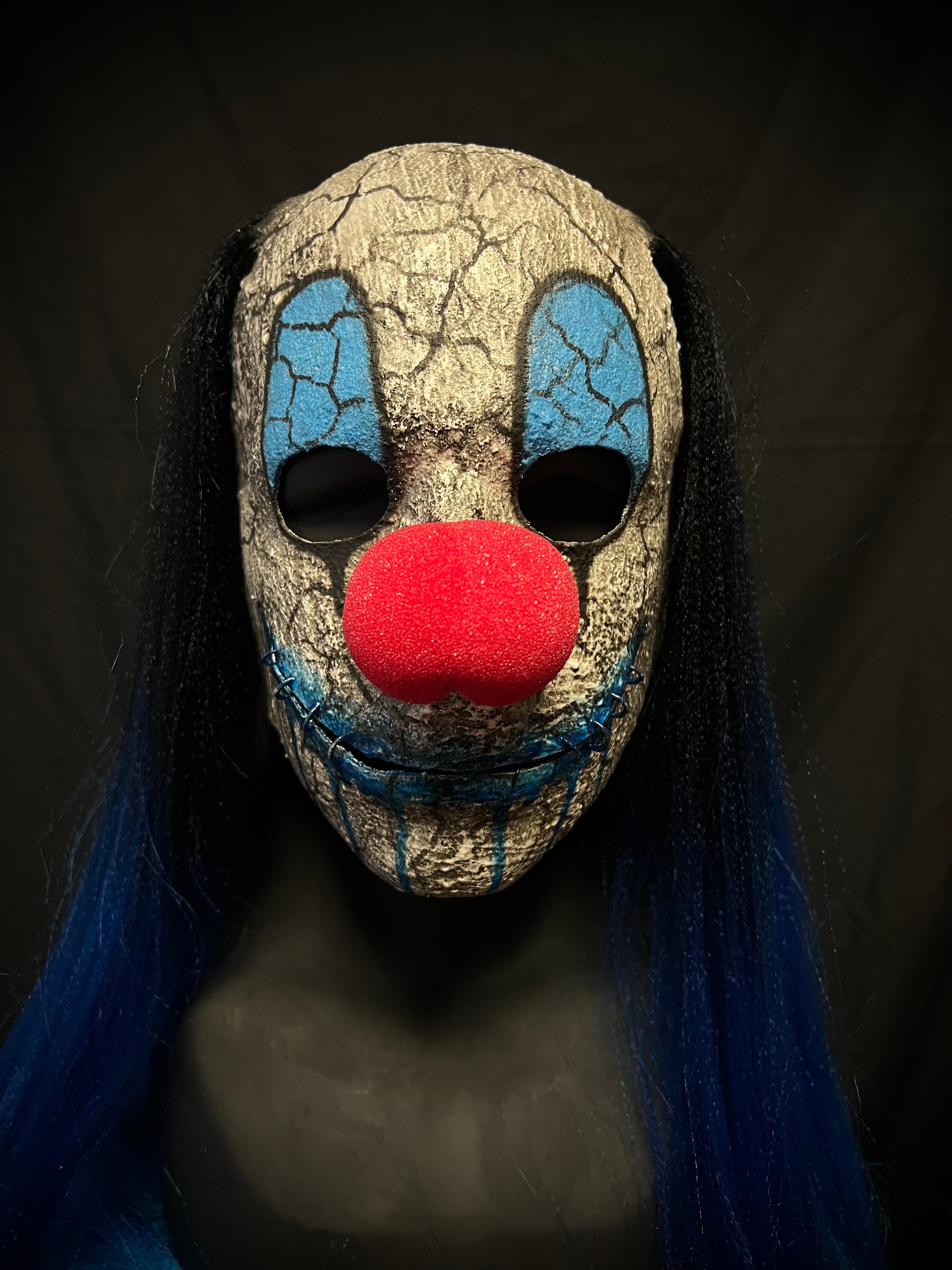 Uv Stalker Clown Mask | Latex Mask, Scary Mask, Clown Mask