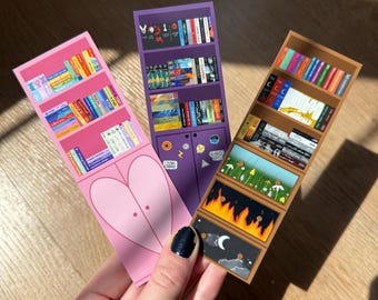 Bookish Lesezeichen: Romanze, YA, Romantasy Bücherregal-Pack | Bücherwurm Valentinstag Geschenk
