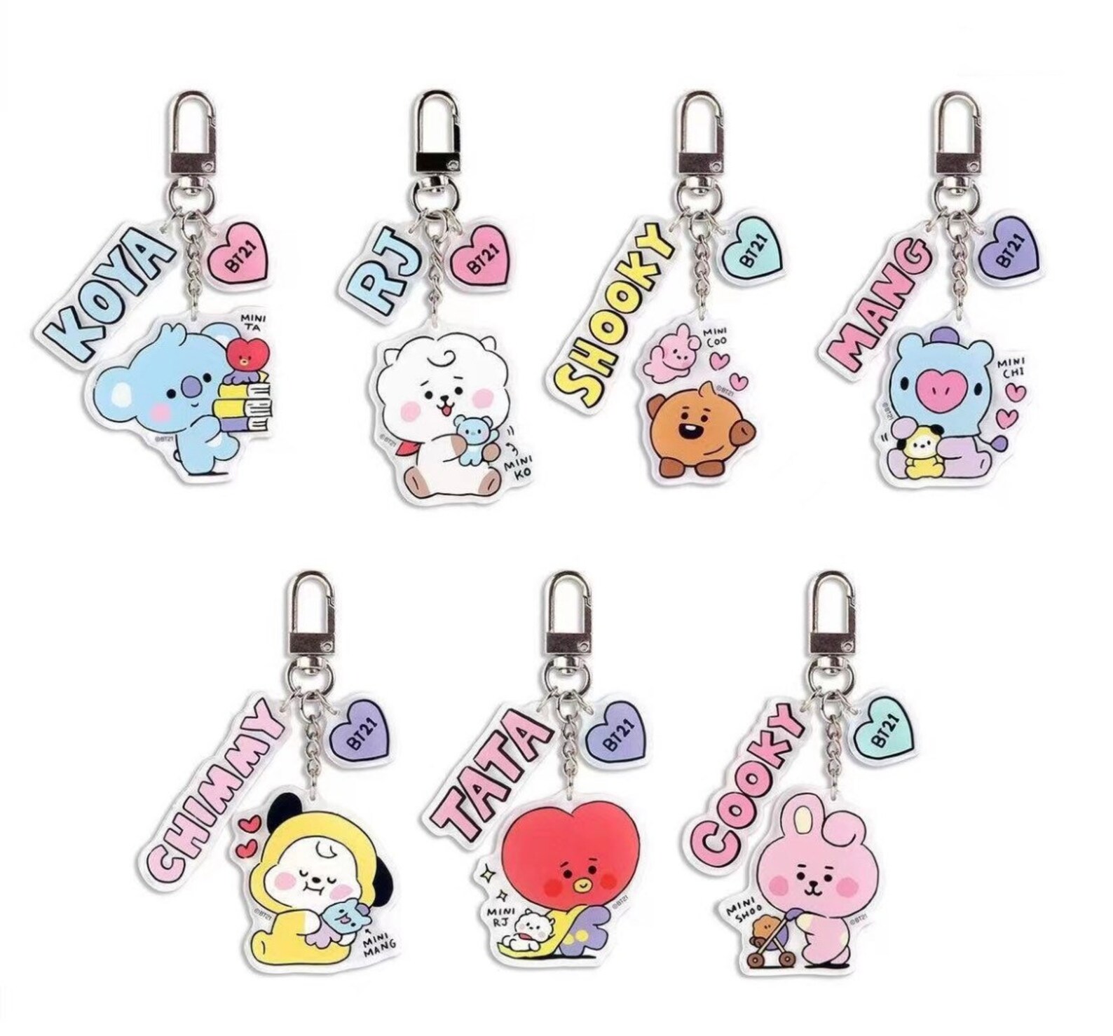 BTS Character Keychains Super Cute Etsy