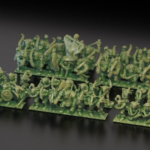 Orc archers specifically designed for 10mm (Warmaster) By Wakelessrex