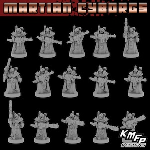 Martian Cyborg Infantry "Type V" for tabletop wargaming.