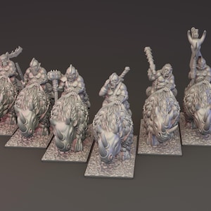 Ogre Tribes Ogre Cavalry (10mm Warmaster) by Green Skin Miniatures
