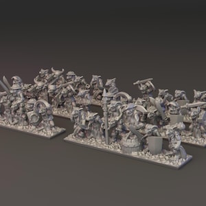 Ogre Tribes Goblin Warriors (10mm Warmaster) by Green Skin Miniatures