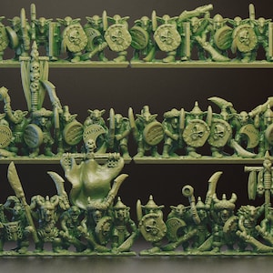Goblin warriors specifically designed for 10mm (Warmaster) By Wakelessrex