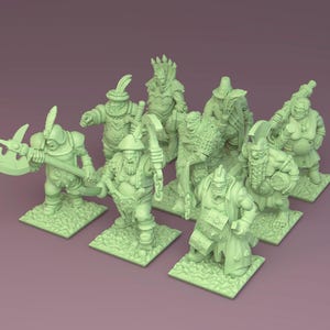 Orc and Goblin Ogres (10mm Warmaster) by Green Skin Miniatures
