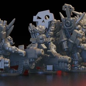 Space Orc Heavy Weapons Specialists for tabletop wargaming (Epic) by Wakes Emporium