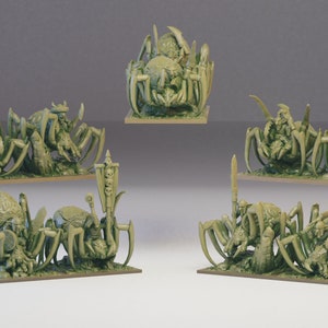 Goblin Spider Riders specifically designed for 10mm (Warmaster) By Wakelessrex