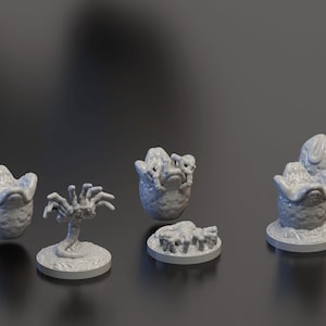 Xenomorphic X00 Primogenitor Eggs and Spawn for tabletop wargaming, Epic, and warmaster