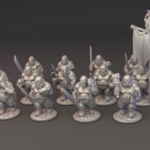 Ogre Tribes Ogre Infantry (10mm Warmaster) by Green Skin Miniatures