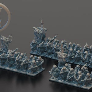 Morghei Orc Rabble Archers specifically designed for 10mm (Warmaster) By Wakes Emporium