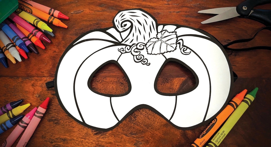 Halloween Pumpkin Mask Printable Coloring Activity for Kids Halloween Pumpkin Mask Printable Coloring Activity for Kids